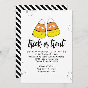 Halloween Trick or treat Cute Candy Corn Simple Kaart