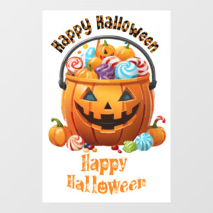 Halloween Trick Or Treat Emmer & Snoep Raamsticker