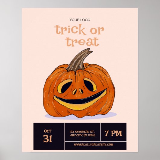 Halloween Trick or treat feest, Halloween nacht Poster (Voorkant)