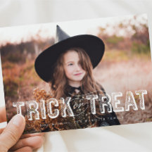Halloween Trick or treat-fotokaart