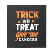 Halloween Trick or treat Geef me Snoepjes Notitieblok (Voorkant)