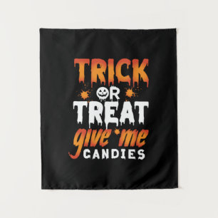 Halloween Trick or treat Geef me Snoepjes Wandkleed