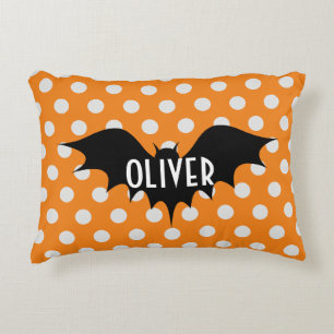 Halloween trick or treat gepersonaliseerd monogram accent kussen