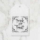 Halloween Trick or treat Goud Cadeaulabels (Achterkant)