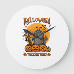Halloween Trick Or Treat Grafsteen Zombie Handen P Grote Klok