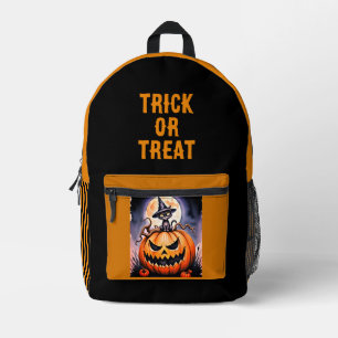 Halloween, Trick or Treat, Griezeldruk Pompoenen Bedrukte Rugzak