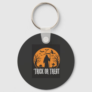 Halloween Trick or Treat Grim Reaper Ontwerp_1 Sleutelhanger