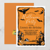 Halloween, Trick or treat, herfst, uitnodiging (Voorkant / Achterkant)