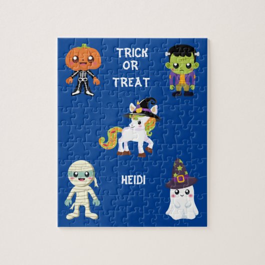 HALLOWEEN "TRICK OR TREAT KINDEREN GEPUBLICEERD LEGPUZZEL (Verticaal)