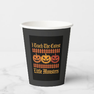 Halloween Trick Or Treat Kleine Monsters Pompoen D Papieren Bekers