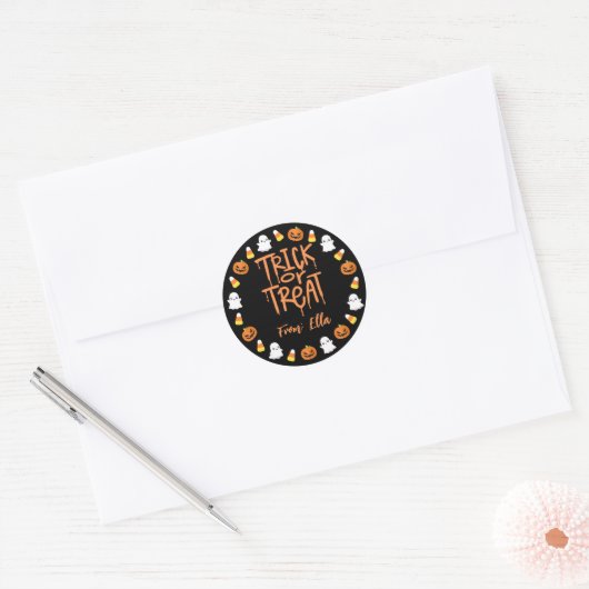 Halloween Trick or treat Label Stickers (Envelop)