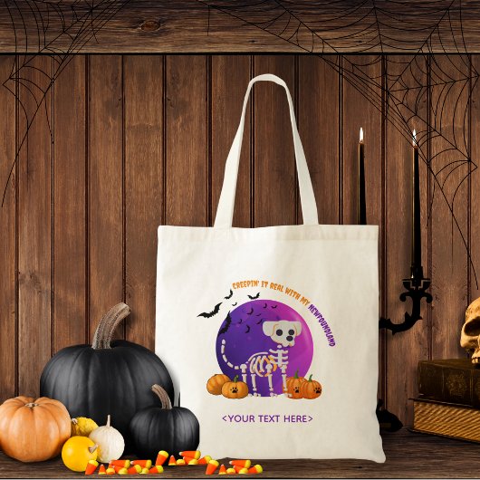 Halloween Trick or treat Newfoundland Canvas tas