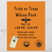Halloween Trick or treat Party Flyer (Voorkant)