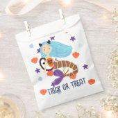 Halloween Trick or treat Pastel Zeemeermin Kat Bedankzakje (Geknipt)