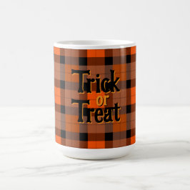 Halloween Trick or treat Plaid Koffiemok