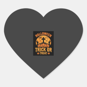 Halloween Trick or Treat Pompoen Begraafplaats Ont Hart Sticker