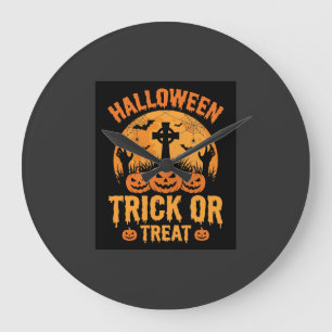 Halloween Trick or Treat Pompoen Kerkhof Ontwerp Grote Klok