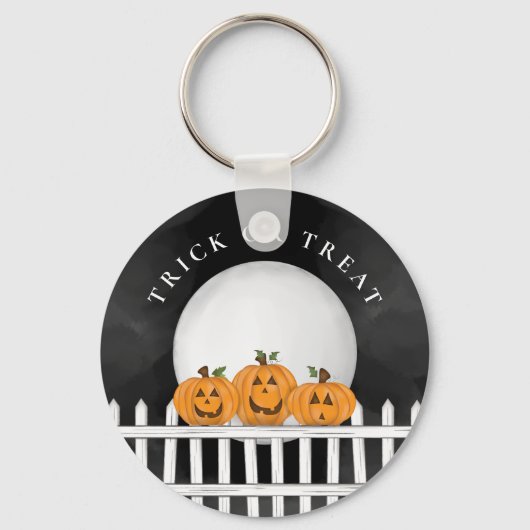 Halloween Trick or treat Pumpkin Jack O Lantern Sleutelhanger (Voorkant)