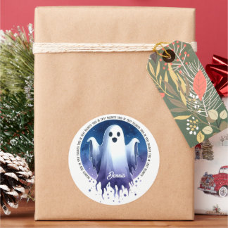 HALLOWEEN Trick Or Treat Spook in de Nacht Ronde Sticker