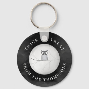 Halloween Trick or treat Spooky Creepy Owl Sleutelhanger