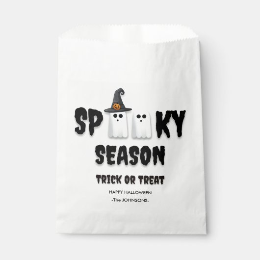 Halloween Trick or treat - Spooky Season Ghosts Bedankzakje (Voorkant)