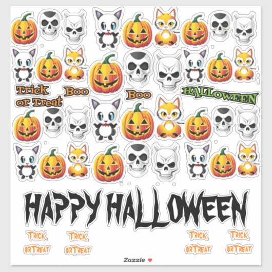 Halloween Trick or treat Sticker (Vel)