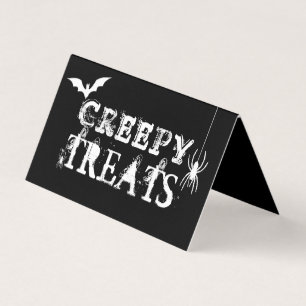 Halloween Trick or treat Topper Spiders Bag Label Visitekaartjes
