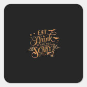 Halloween Trick Or Treat Vierkante Sticker (Voorkant)