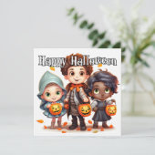 Halloween Trick or treat voor kinderen Kaart (Staand voorkant)