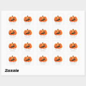 Halloween Trick or treat Waterverf Pompoen Kindere Vierkante Sticker (Vel)