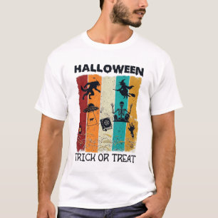 Halloween Trick Or Treat Weerwolf Heks Skelet U T-shirt
