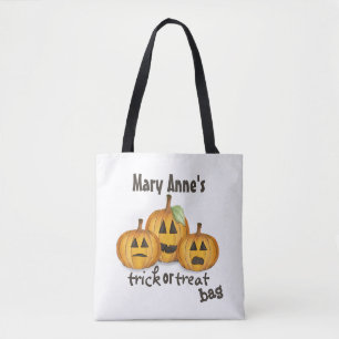 Halloween Trick or treat Whimsical Jack O'Lantern Draagtas