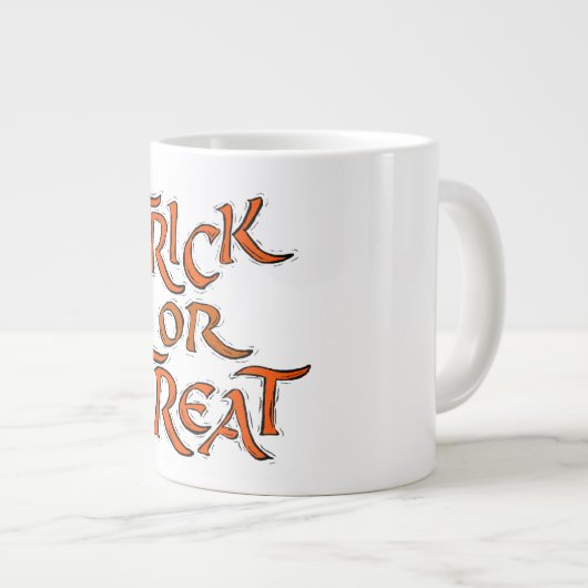 Halloween Trick or treat Words Jumbo Mok (Voorkant rechts)