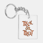 Halloween Trick or treat Words Sleutelhanger (Voorkant Links)