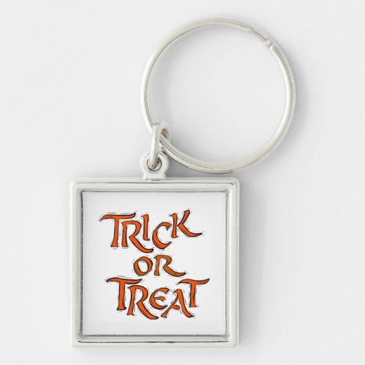Halloween Trick or treat Words Sleutelhanger (Voorkant)
