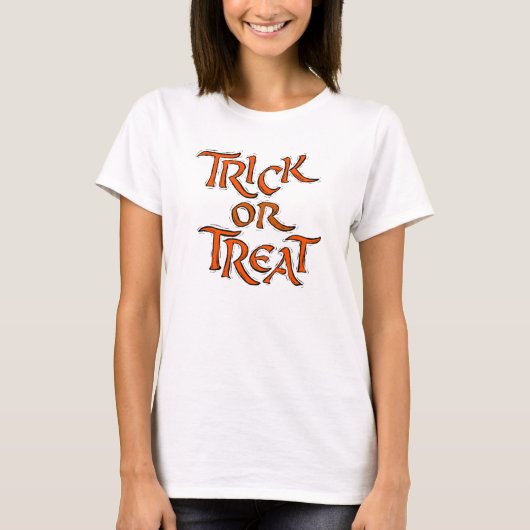 Halloween Trick or treat Words T-shirt (Voorkant)