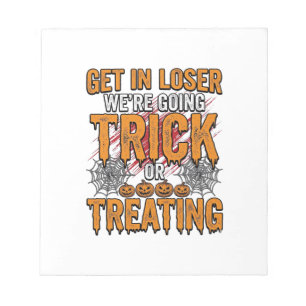 Halloween Trick Or Treaten Vintage Typografie Des Notitieblok