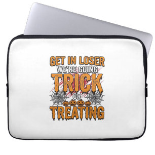 Halloween Trick Or Treating Vintage Typografie Des Laptop Sleeve