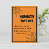 Halloween Trick ou Traiter Invitation avec Spiderw (Debout devant)