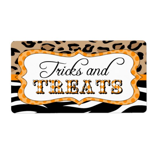 Halloween Tricks et Traitements Étiquette alimenta (Devant)