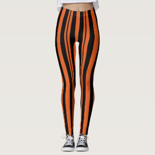 Halloween tripe Orange et Leggings noirs