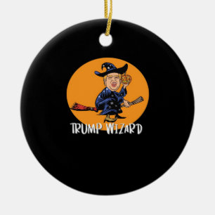 Halloween troef tovenaar grappige klassieker keramisch ornament