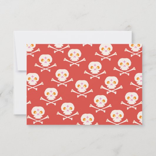 Halloween Trouwpijl teken rsvp reactie kaarten (Achterkant)