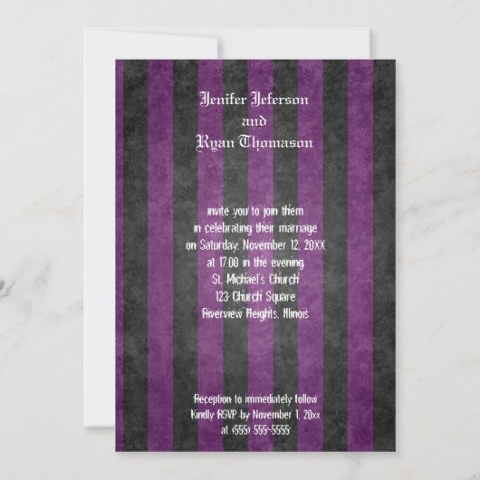 halloween trouwuitnodiging kaart (Achterkant)