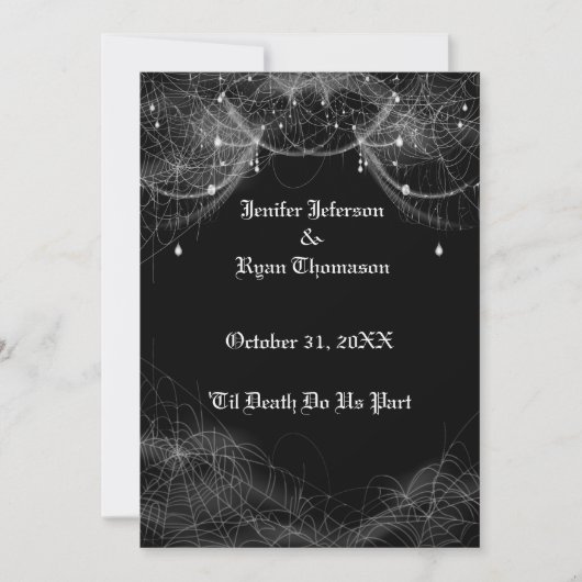 halloween trouwuitnodiging kaart (Voorkant)