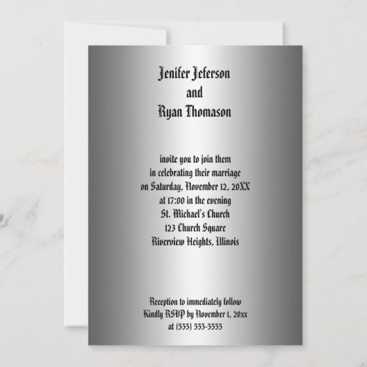 halloween trouwuitnodiging kaart (Achterkant)