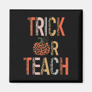 Halloween truc of leer luipaardleraar magneet