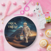 Halloween truc van de behandeling van mummie papieren bordje (Feest)