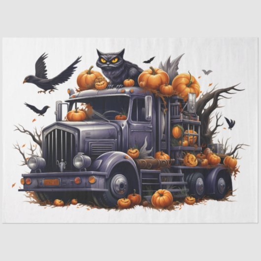 Halloween Truck 3 Decoupage papier (Voorkant)