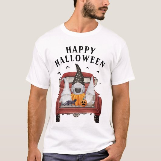Halloween Truck Gnomes T-Shirt (Voorkant)